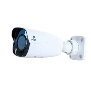 Câmera Bullet IP FULL HD 2 MP, SCATI, ONVIF, lente de 2.8 mm, Day Night, WDR, IR de até 30 metros, resistente à chuva IP67