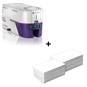 Kit Impressora Datacard DS2 Sigma Duplex com Cartão Branco de PVC -  Akiyama - 250 unidades