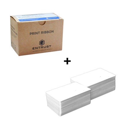 Kit Ribbon Colorido 500 Impressões com Cartão Branco de PVC - 500 unidades